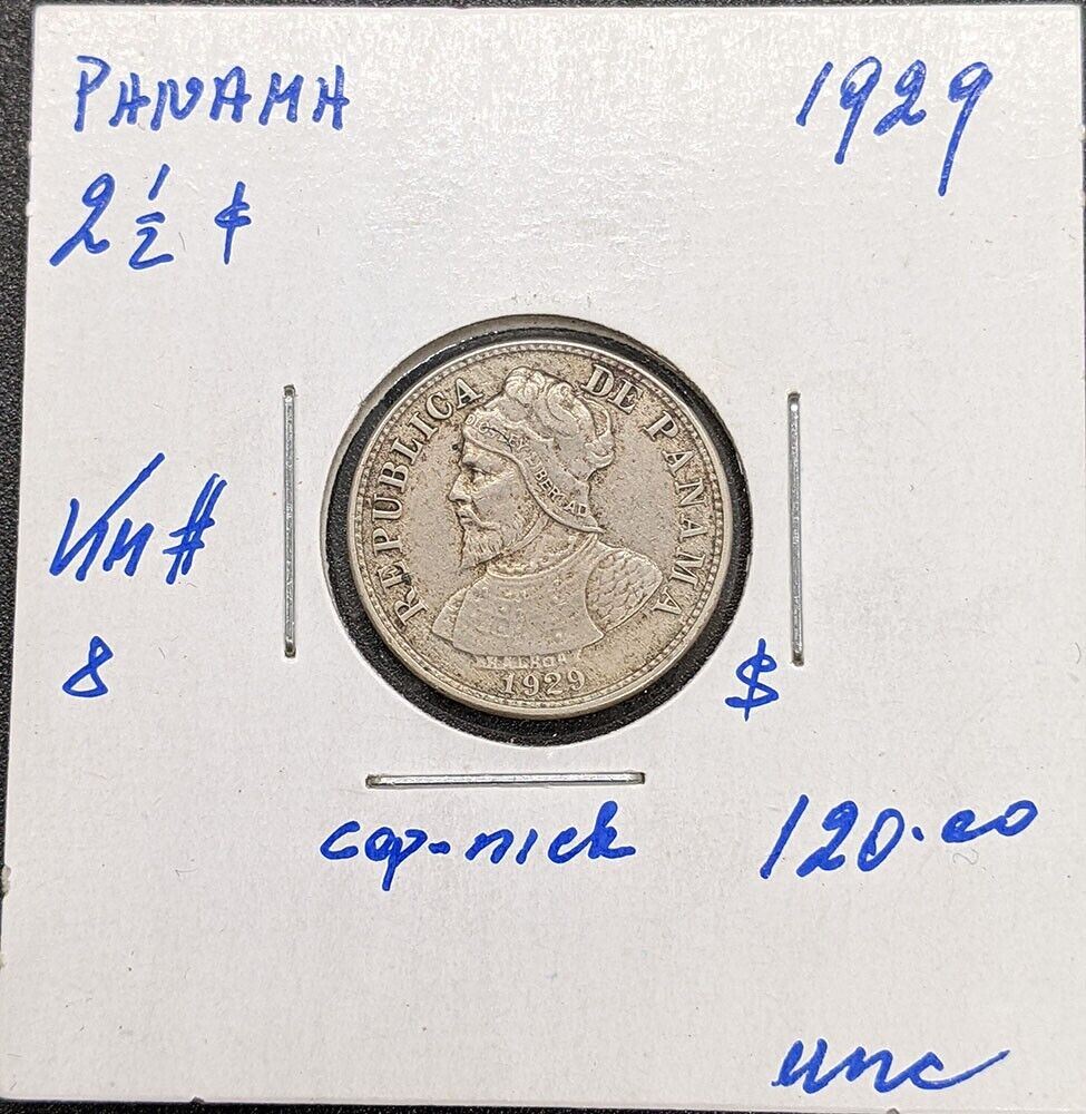 1929 Panama 2 1/2 Cent Coin