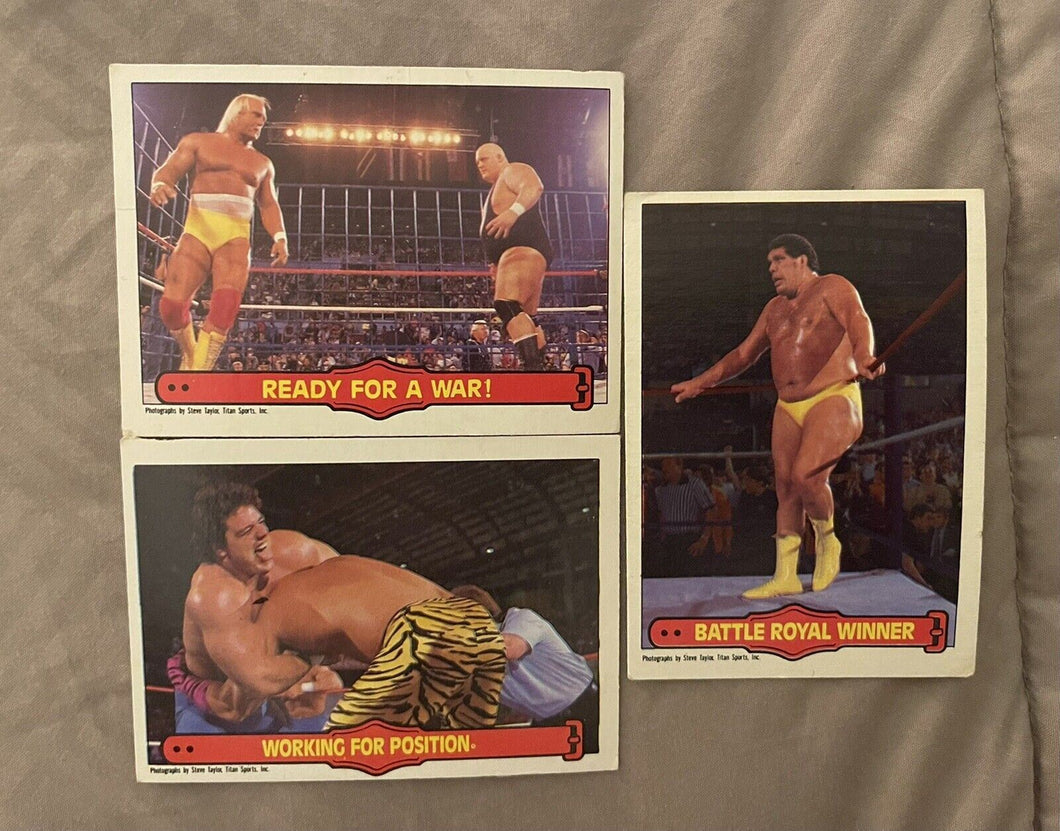 WWF O Pee Chee cards #73 #74 #75 Ringside Action 1985