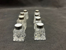 Load image into Gallery viewer, Sterling / Cut Crystal Salt and Pepper lot of 8
