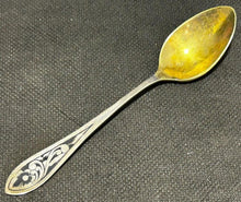 Load image into Gallery viewer, 1930&#39;s Russian 875 Silver Niello Spoon Set Gold Wash
