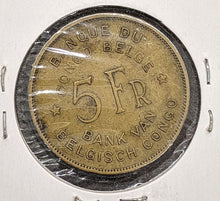 Load image into Gallery viewer, 1947 Belgian - Congo - 5 Francs Coin
