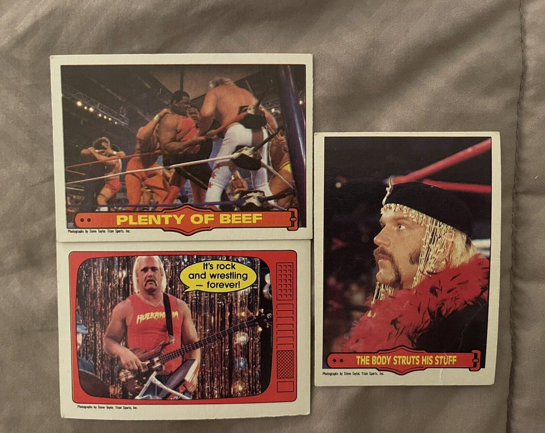 WWF O Pee Chee cards #66 Superstars #70 #72 Ringside 1985
