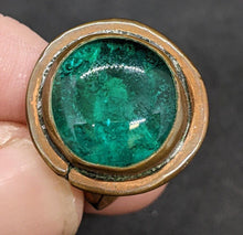 Load image into Gallery viewer, RAFAEL - Canada - MCM Copper Ring - Signed - Green Bead
