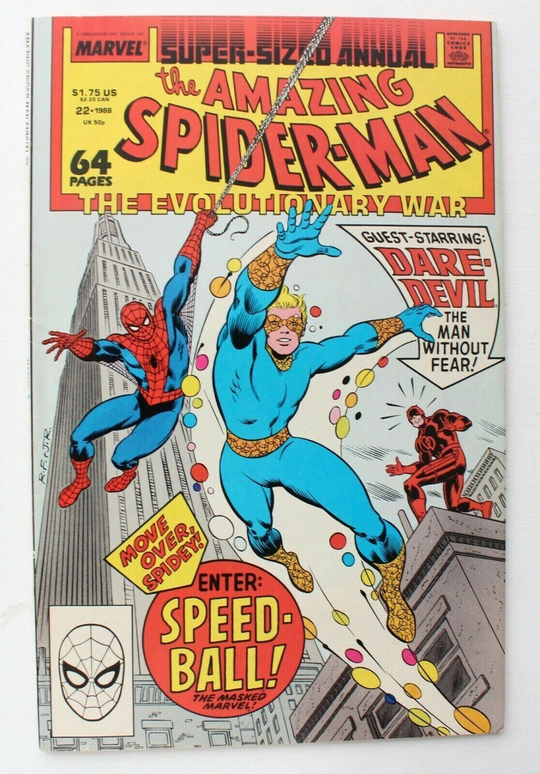 The Amazing Spider-Man (1963 1st Series) Annual #22 VF/NM Shape w/ 1st Speedball