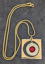 Load image into Gallery viewer, De Passille Sylvestre - Modernist Canadian Fashion Necklace - Gold Tone
