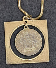 Load image into Gallery viewer, De Passille Sylvestre - Modernist Canadian Fashion Necklace - Gold Tone
