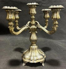 Load image into Gallery viewer, Sterling Silver Marked Candleholder with Five Arms, Made in ISRAEL
