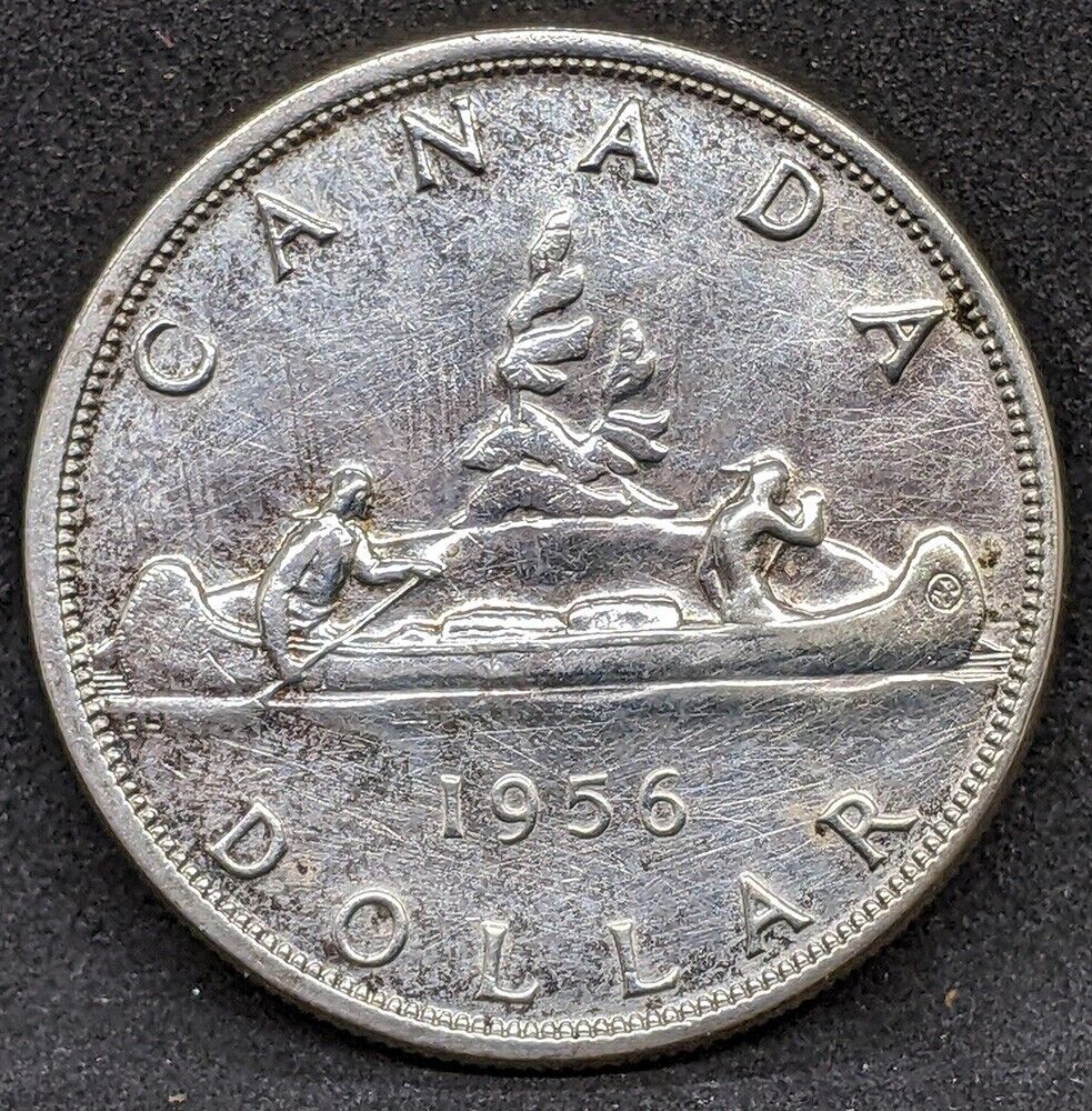 1956 Canada Silver $1 Dollar Coin