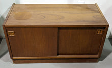 Load image into Gallery viewer, Small Teak Wood, Double Sliding Door Cabinet
