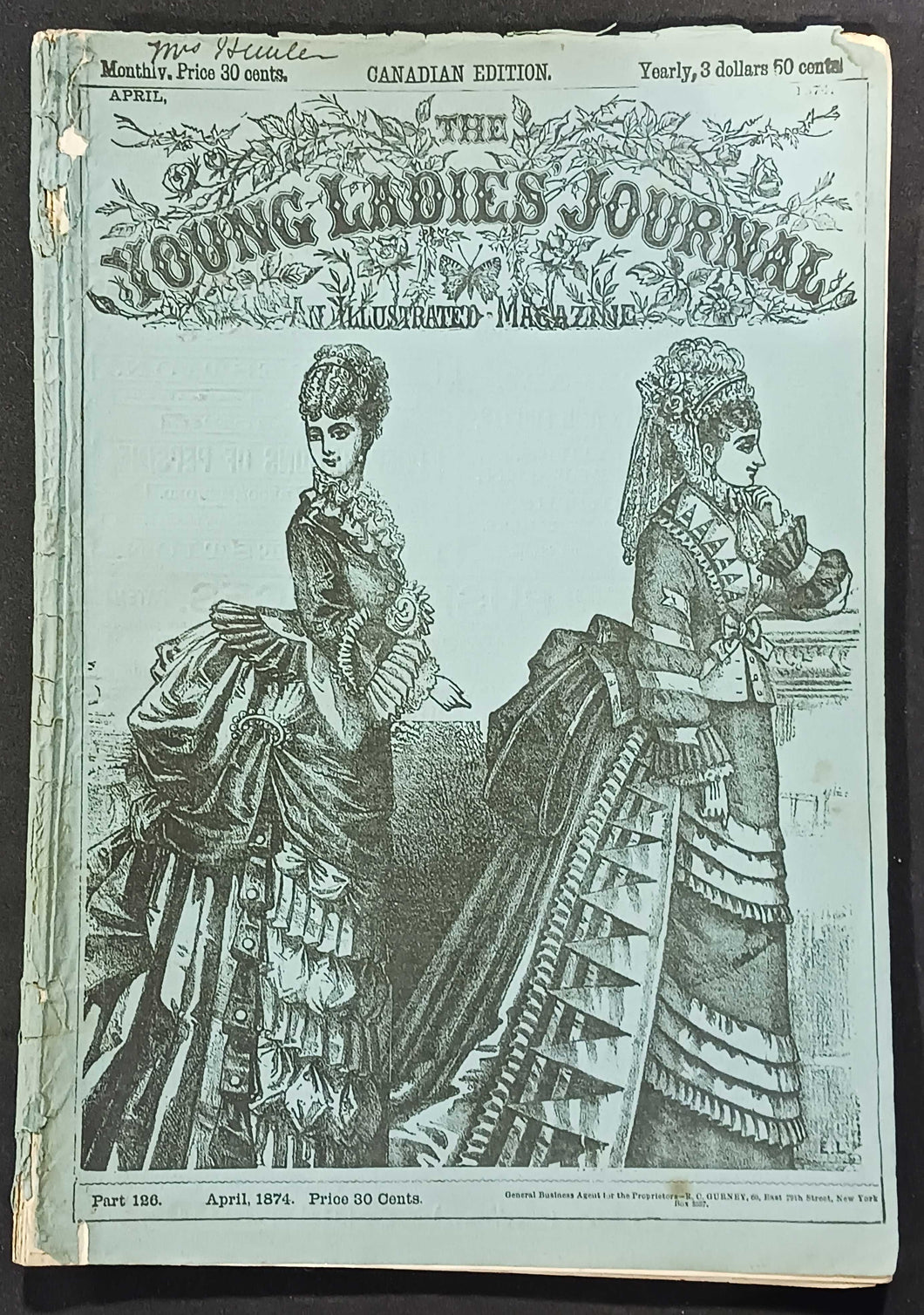 1874 Young Ladies Journal April Issue