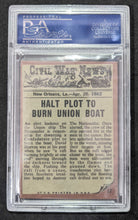 Load image into Gallery viewer, 1962 Civil War News The Flaming Raft #17 PSA NM - MT 8
