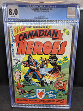 Load image into Gallery viewer, CGC 8.0 Graded Canadian Heroes Vol. 2, #6 - RARE CANADIAN White EDITION
