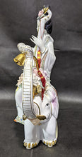 Load image into Gallery viewer, Asian Ceramic Figurine, Woman With Instrument on Elephant
