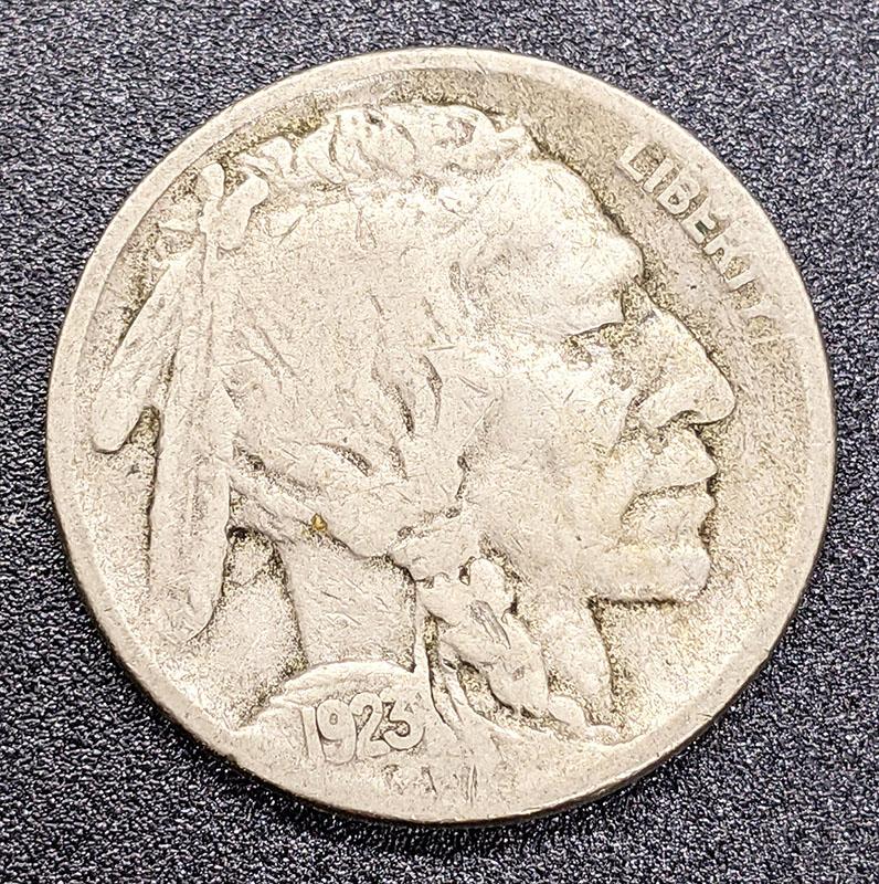 1923 United States (USA) – S – Buffalo Five Cent Nickel Coin