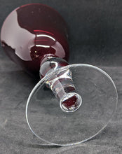 Load image into Gallery viewer, 10 Cranberry to Clear Glass Wine Goblets
