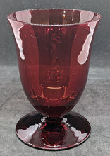 Load image into Gallery viewer, 12 Cranberry Glass Pedestal Water Glasses
