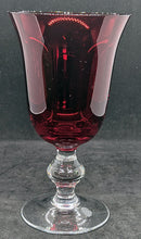 Load image into Gallery viewer, 6 Cranberry to Clear Glass Short Wine Glasses
