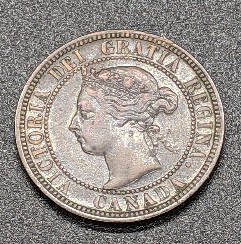 1900 Canada Large One Cent Coin – F +