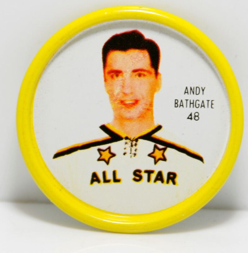 1962 – 1963 Shirrif Hockey Coin – #48 Andy Bathgate – NHL All Stars
