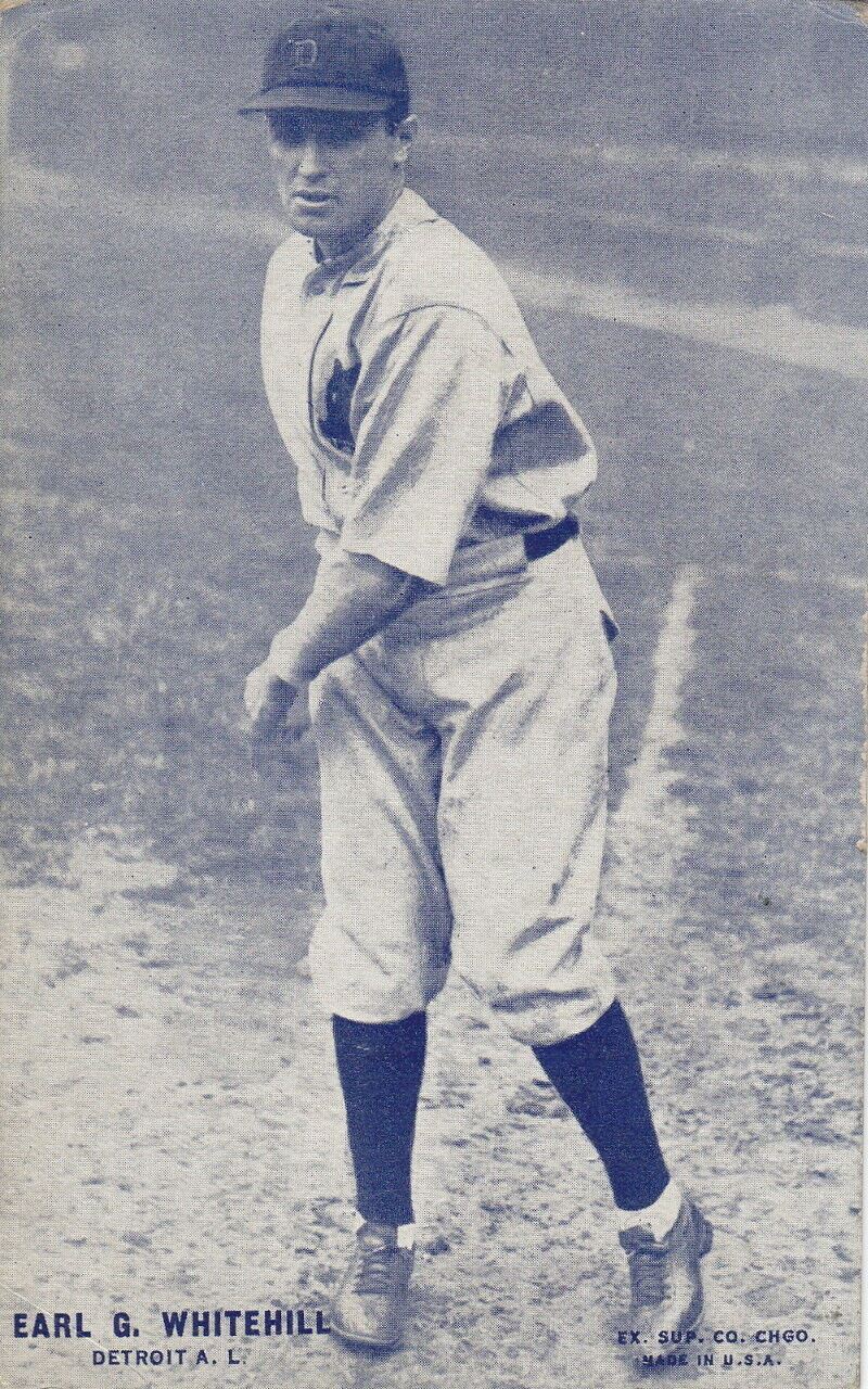 1928 Exhibit Baseball Earl G. Whitehill Card - VG