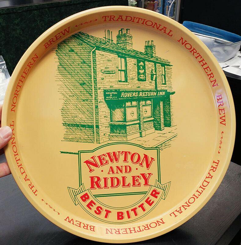 Vintage Newton and Ridley Metal Beer Tray - Rovers Return Inn - Best Bitter