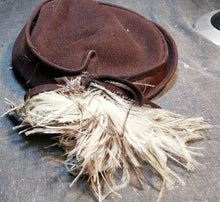 Load image into Gallery viewer, c. 1930&#39;s-40&#39;s Ladies French / English Suede w/ Feathers Accent
