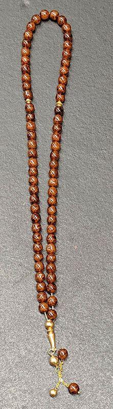 Beautiful Tasbih Prayer Beads - Sardonyx & 14 Kt - 21