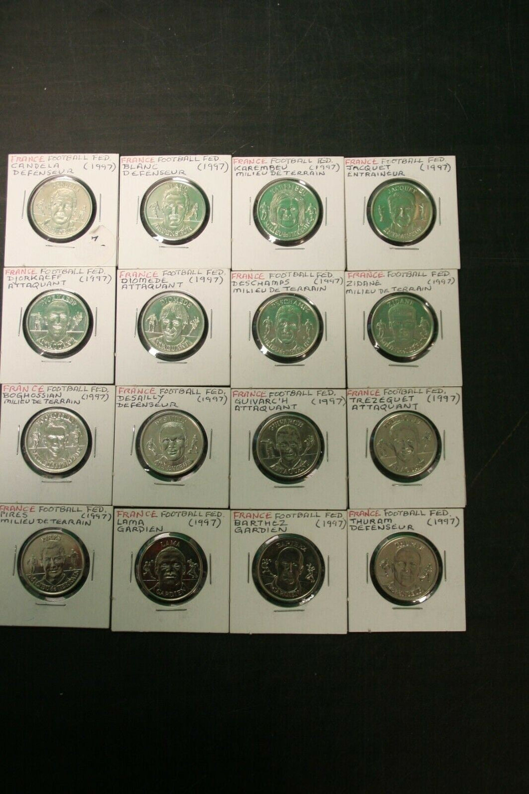 France 1997 Football Federation Lot of 12 Medals Medallions