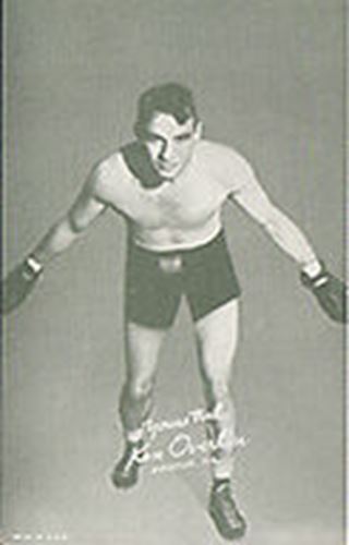 Vintage 1940’s Boxing Exhibit Card-Ken Overlin-EX+