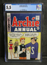Load image into Gallery viewer, CGC Graded 5.5 WHITE Pages Archie Annual #11 35 Cent Canadian Variant
