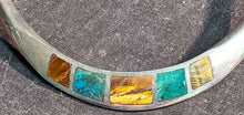Load image into Gallery viewer, Sterling Silver Fashion Neckline With Stone Inlay - JQM Made In Mexico
