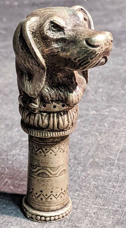 1 Intricate Detailed Cane Handle & 1 Dogs Head Cane Handle