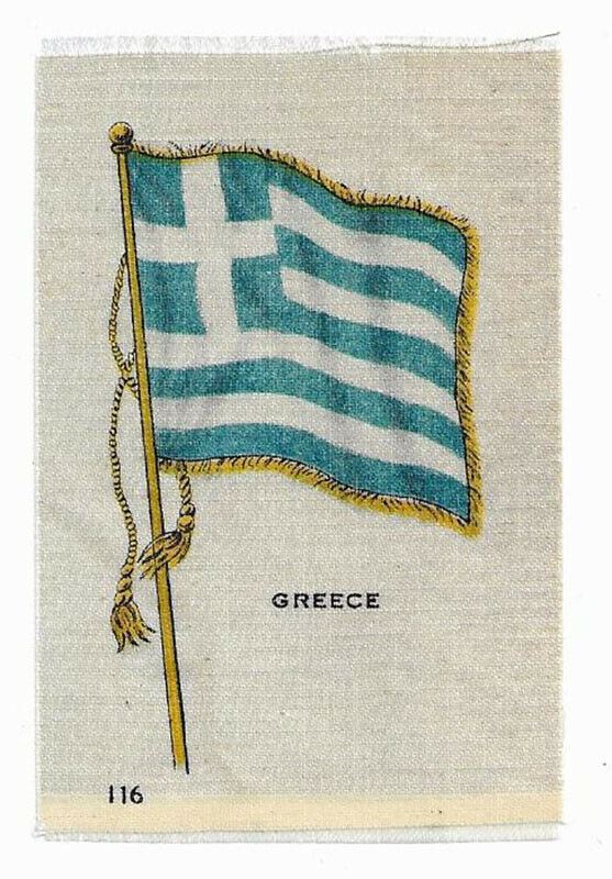 Vintage Cigarette / Tobacco Silk - #116 - Greece - Flags of the World