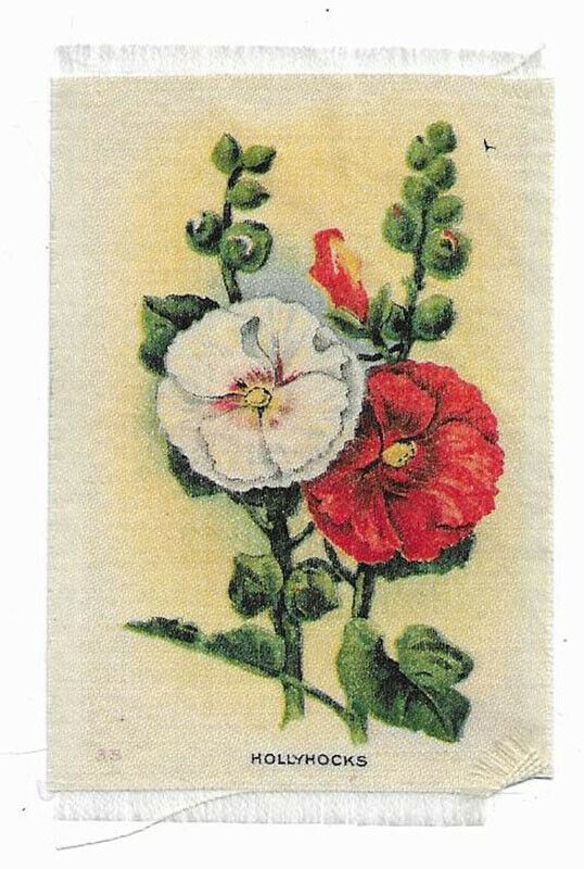 Vintage Cigarette / Tobacco Silk - #35 - Hollyhocks - Flower Varieties
