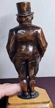 Load image into Gallery viewer, Brass “Artful Dodger” Charles Dickens Oliver Twist Figurine on Wood Base
