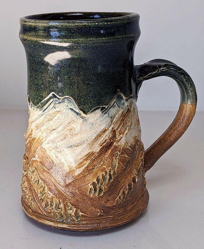 J. Hanson - Colorado - Pottery Mug - Mountain Scene