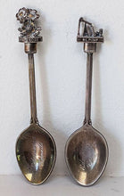 Load image into Gallery viewer, 2 Silver Plate EDMONTON Canada Souvenir Spoons – 3D Tops - Made in UK
