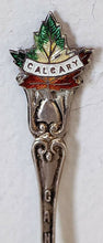 Load image into Gallery viewer, Vintage Sterling Silver &amp; Enamel Souvenir Spoon - CALGARY Alberta Canada
