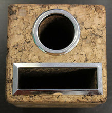 Load image into Gallery viewer, Vintage Metal and Cork Desk Organizer
