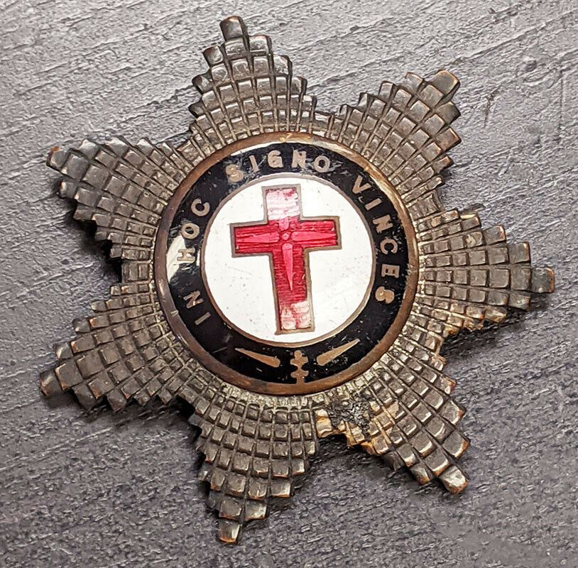 Vintage Knights Templar Brest Cross Badge / Pin