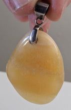 Load image into Gallery viewer, Egg Yolk Crystal Quartz Pendant on Sterling Silver Bale
