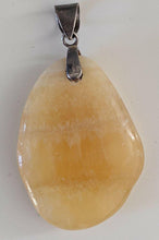 Load image into Gallery viewer, Egg Yolk Crystal Quartz Pendant on Sterling Silver Bale
