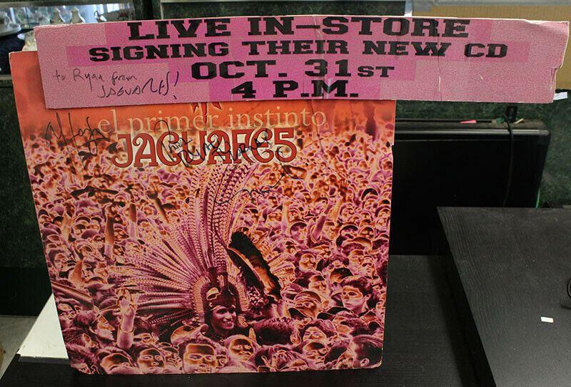 Jaguares Signed Store Display by 3 Band Members, Personalized Autos
