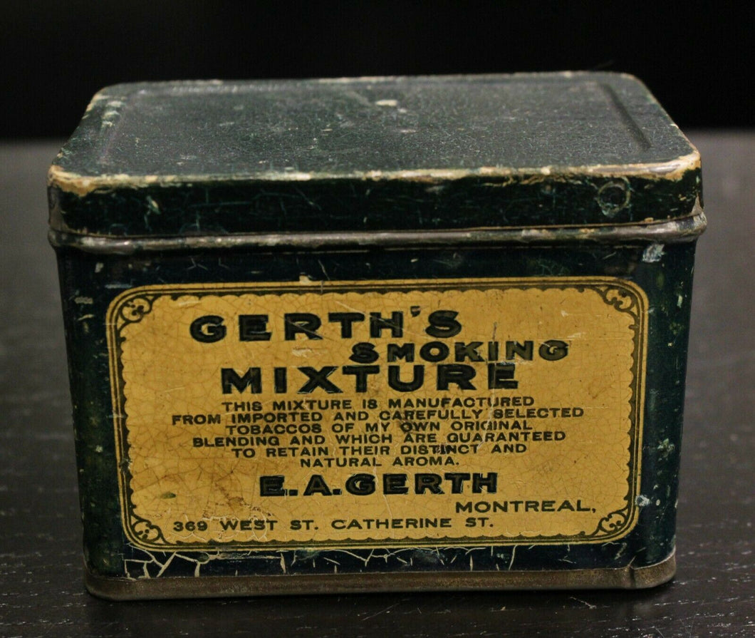 Gerth's Smoking Mixture Tobacco Tin by E.A. Gerth Montreal