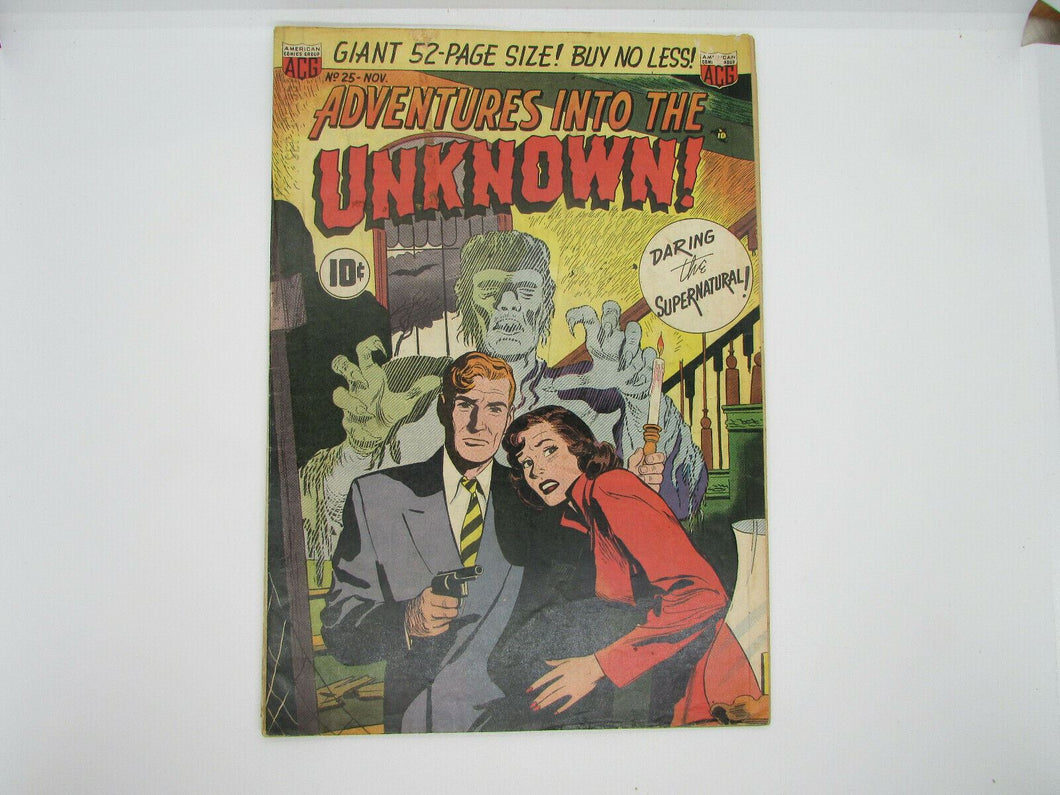 ADVENTURES INTO THE UNKNOWN   NO. 25  NOV 1951 FRANKENSTEIN  AMERICAN COMICS