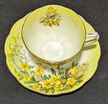Load image into Gallery viewer, ROYAL ALBERT Fine Bone China Cup &amp; Saucer - Partridge Pea - Yellow &amp; Gold
