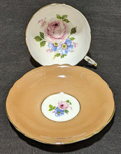 Load image into Gallery viewer, PARAGON, Double Warrant Fine Bone China Teacup &amp; Saucer - Peach &amp; Cabbage Rose
