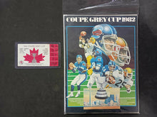Load image into Gallery viewer, 1982 Coupe Grey Cup Ticket Stubb with Coupe Grey Cup Program Set

