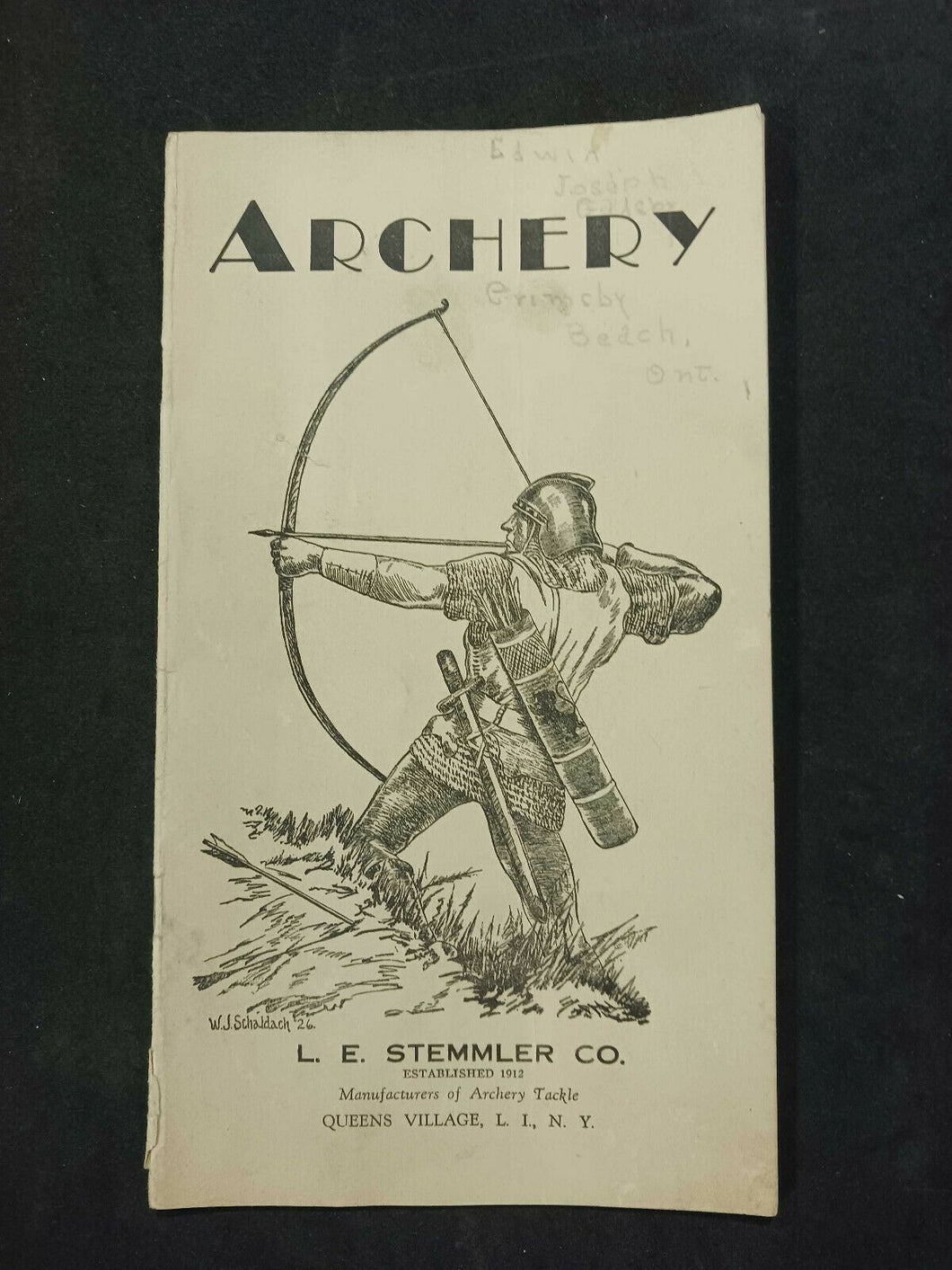 1912 Stemmler Early Archery Book