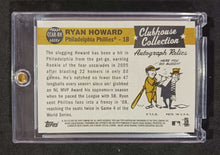 Load image into Gallery viewer, 2009 Topps Heritage Clubhouse Relic Blue Ink Signed 08/25 CCAR-RH Ryan Howard

